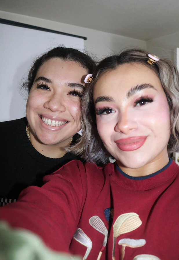A happy Hiddengemely client with Gem after her lash appointment